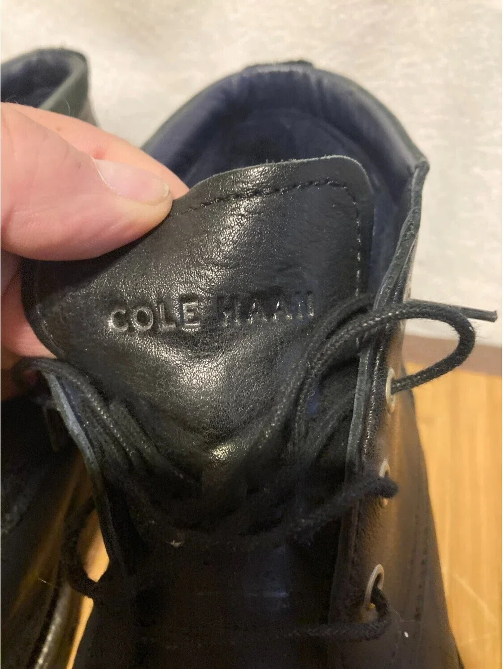 Cole Haan Mens Chukka Size 11.5 Black Boots Contrast Welt Stitching leather